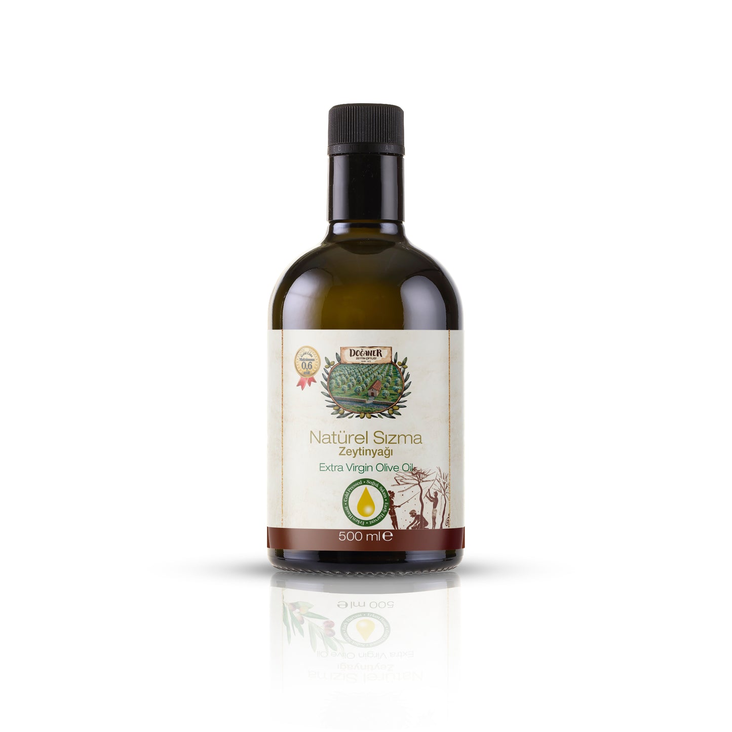 GOLD LINE - Maksimum 0.6 Asit - 500 ml Soğuk Sıkım Naturel Sızma Zeytinyağı