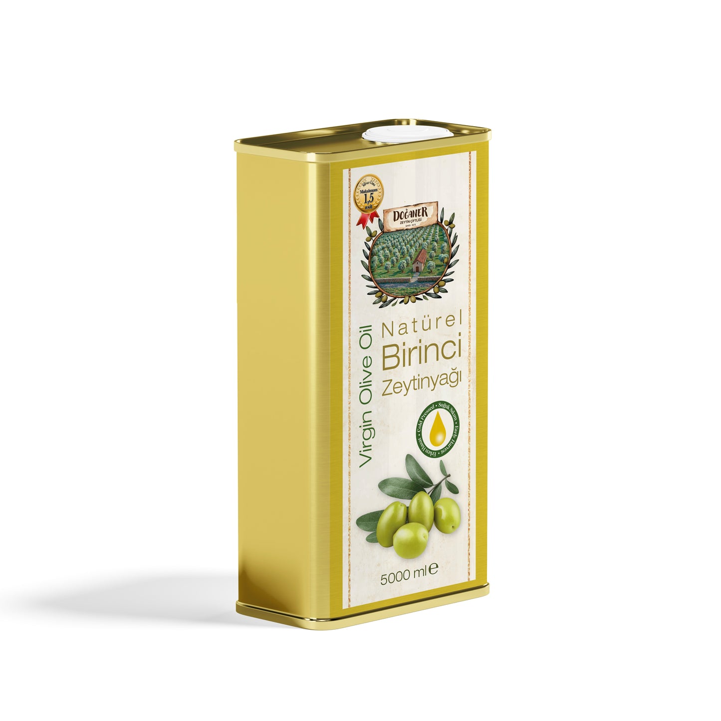 SILVER LINE - Maksimum 1.5 Asit - 5 Litre Teneke Soğuk Sıkım Naturel Sızma Zeytinyağı